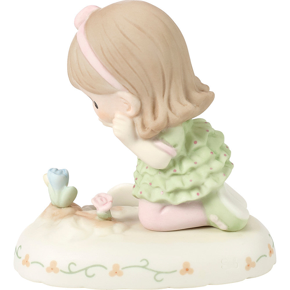 Growing In Grace, Age 3 Brunette Girl Figurine - Image