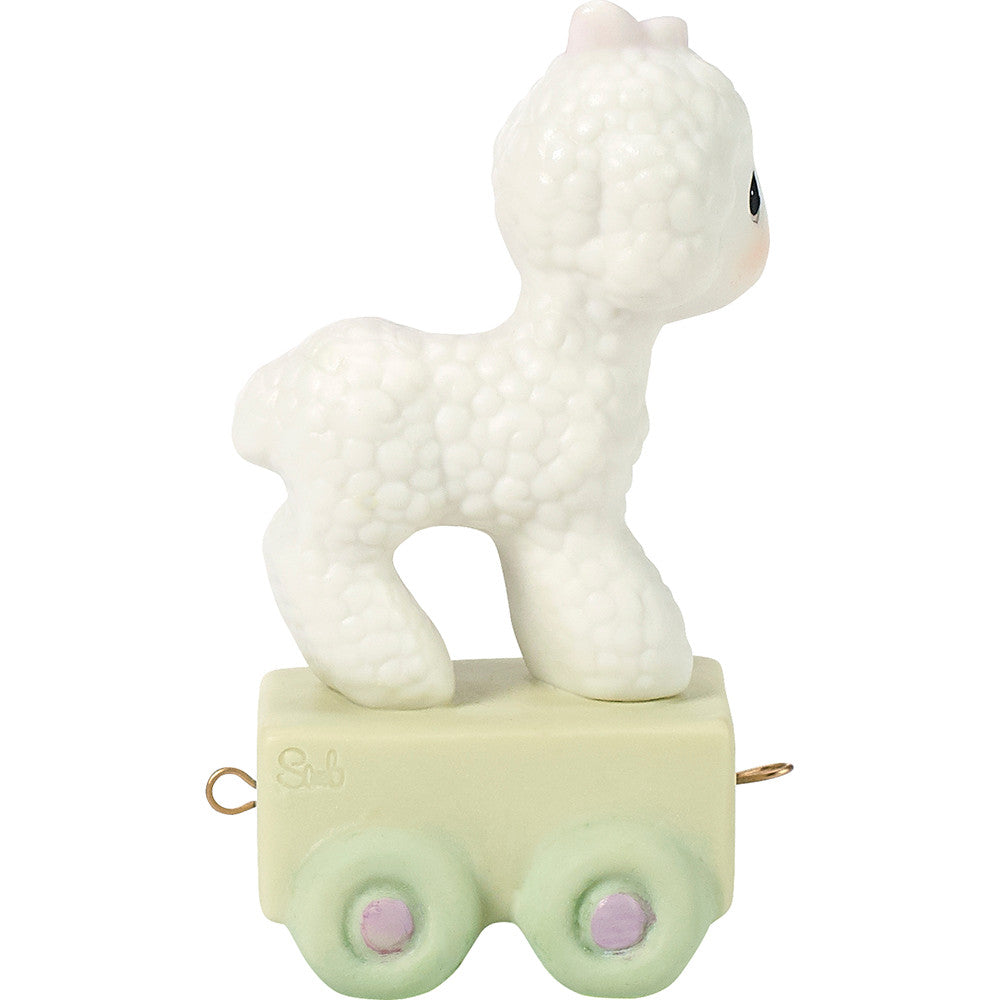 Birthday Train, Age 1, Happy Birthday Little Lamb Figurine - Image