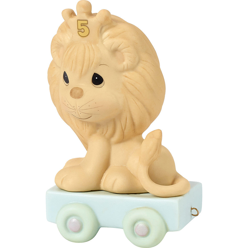 Birthday Train, Age 5, This Day Is Something To Roar About Figurine - Image