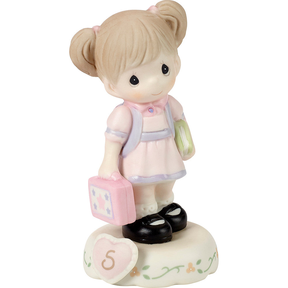 Growing In Grace, Age 5, Brunette Girl Figurine - Image