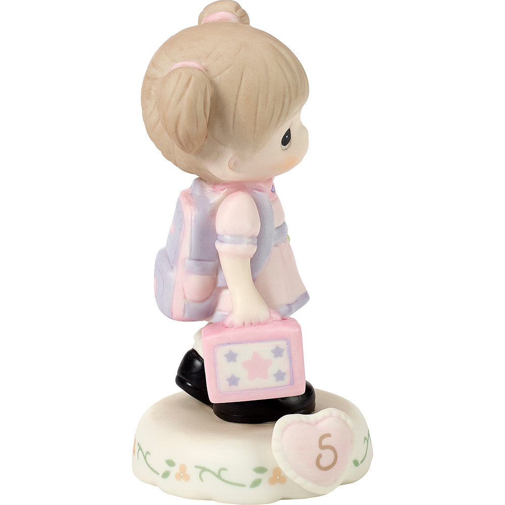 Growing In Grace, Age 5, Brunette Girl Figurine - Image