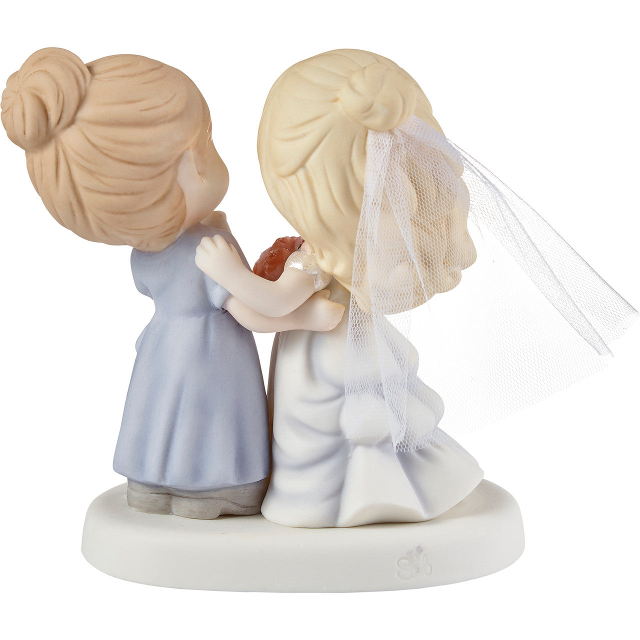 My Daughter, My Pride, A Beautiful Bride, Bisque Porcelain Figurine, Mother and Daughter - Image