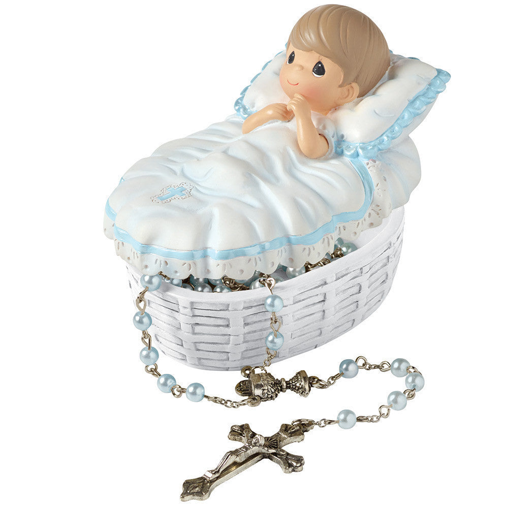 Baptized In His Name, Box With Rosary, For Boy - Image