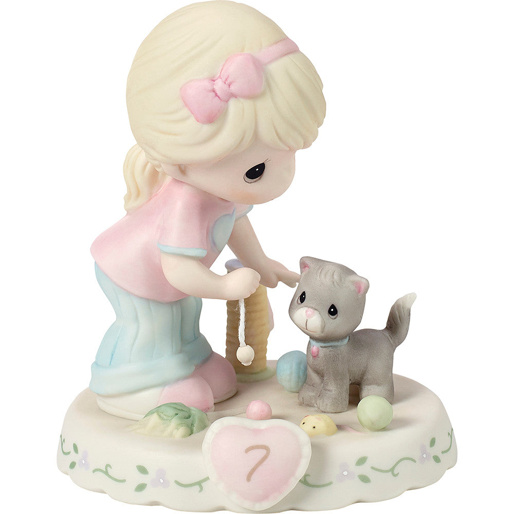 Growing In Grace, Age 7, Blonde Girl Figurine - Image