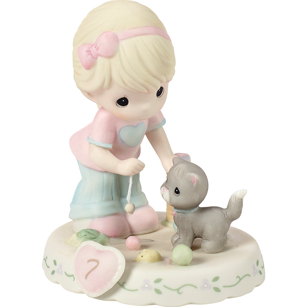 Growing In Grace, Age 7, Blonde Girl Figurine - Image