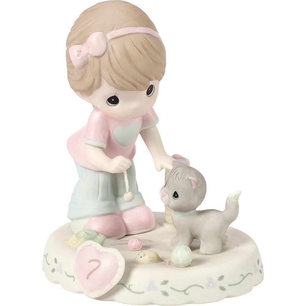 Growing In Grace, Age 7, Brunette Girl Figurine - Image