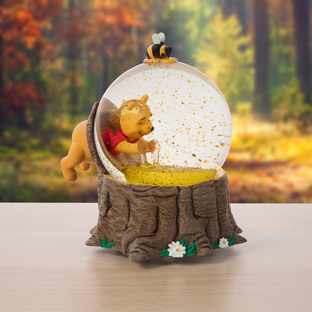 Disney Showcase Winnie The Pooh Musical Snow Globe, “For The Love