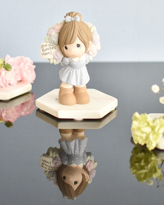 Love You Bunches, Mom!, Bisque Porcelain Figurine, Girl - Image