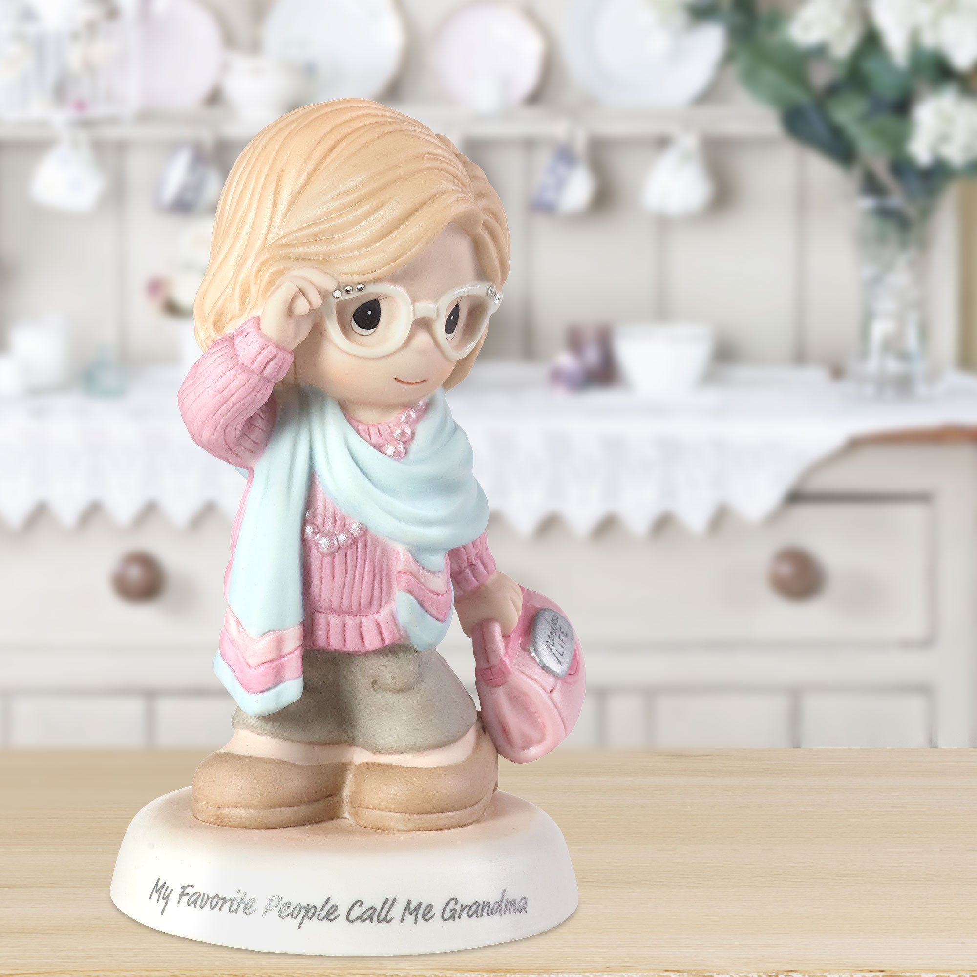 My Favorite People Call Me Grandma, Bisque Porcelain Figurine