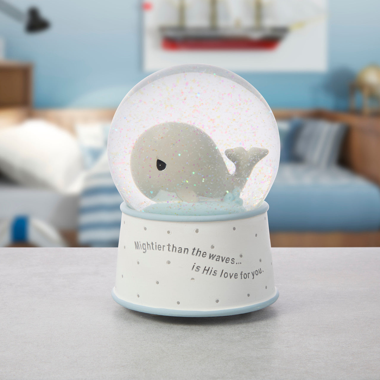 Baby Gifts, “Mightier Than The Waves”, Whale Musical Snow Globe