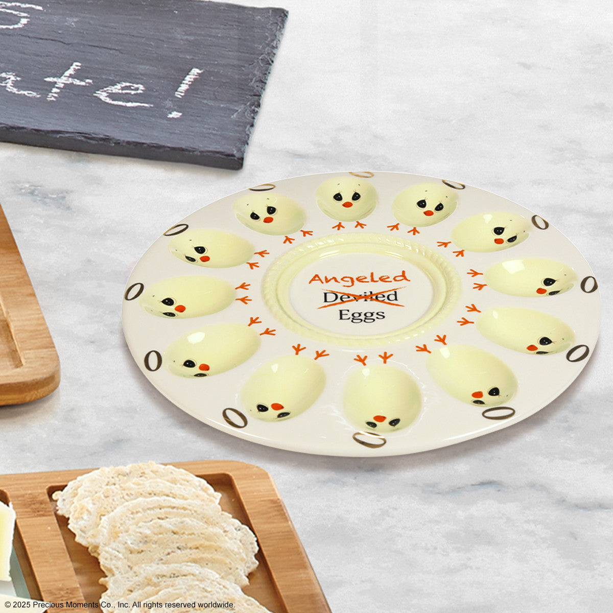 プレシャスモーメント 天使 セット Preciousmoment エンジェル Precious Moments 242418 Angeled Eggs Ceramic Platter
