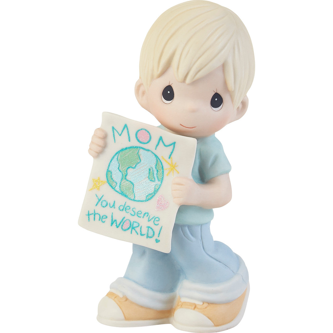 Mom, You Deserve The World Boy Figurine - Image