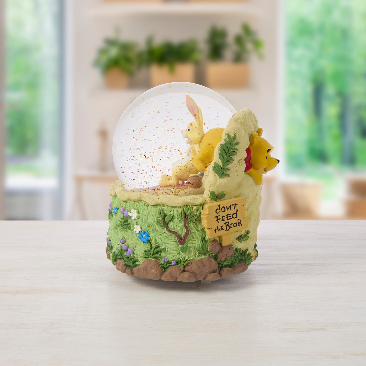 Don’t Feed The Bear Winnie The Pooh Musical Snow Globe - Image