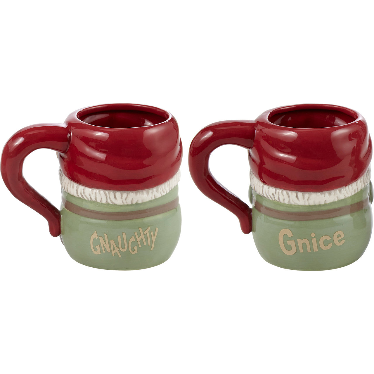 Precious Moments 211411 Set of 2 Gnaughty Or Gnice Gnome Ceramic Mugs