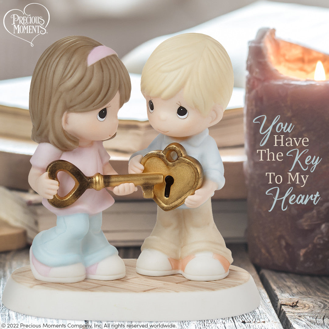 Precious Moments 222003 You Have The Key To My Heart Bisque