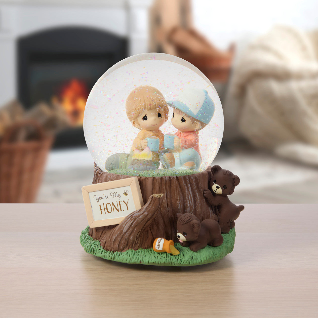 Precious Moments Wishing Musical　オルゴール Precious Moments 232108 You're My Honey Resin/Glass Musical Snow Globe