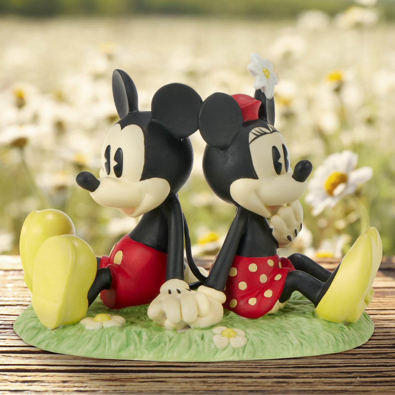 You’re My Happy Place Disney Mickey Mouse and Minnie Mouse Figurine - Image