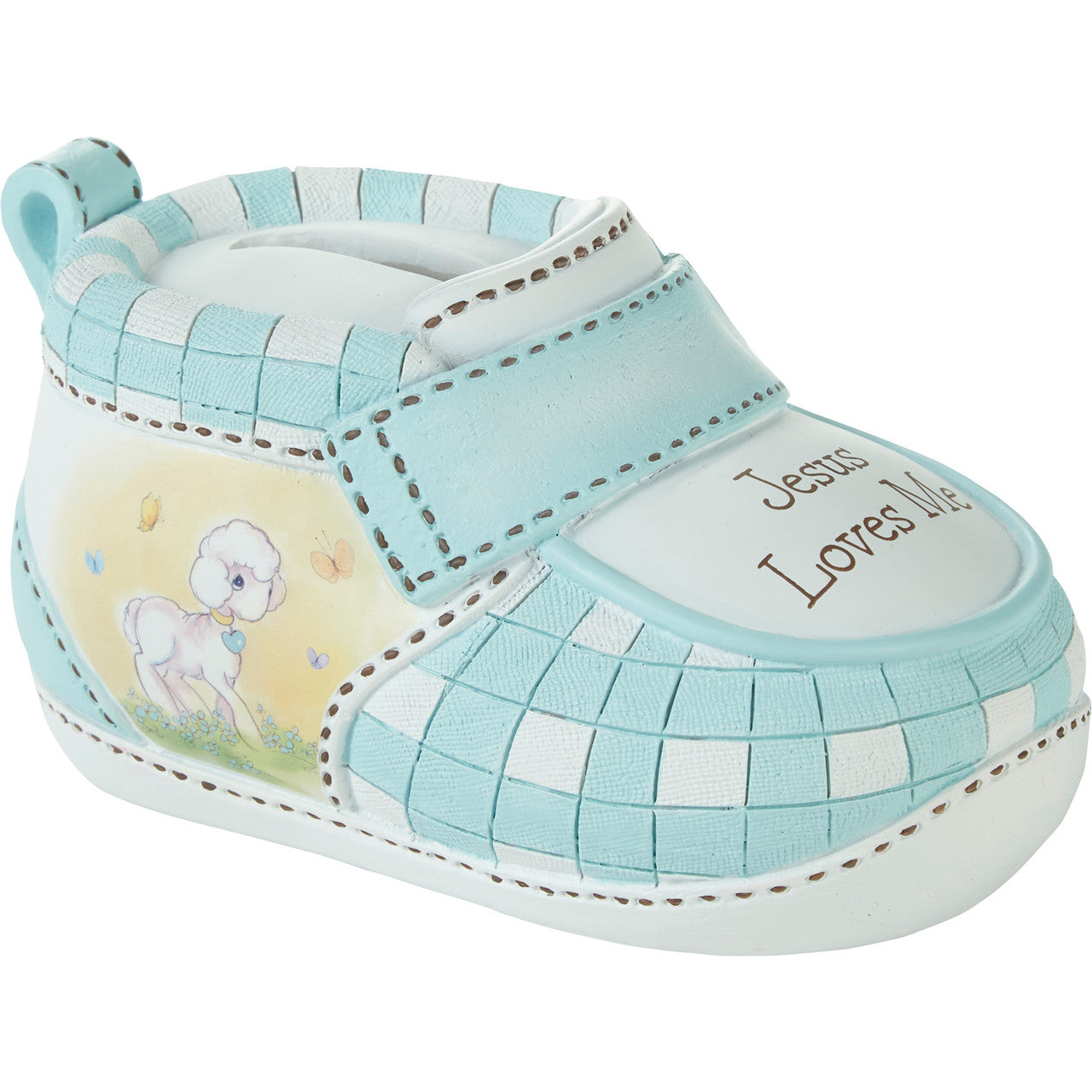 Jesus Loves Me Blue Bootie Bank - Image