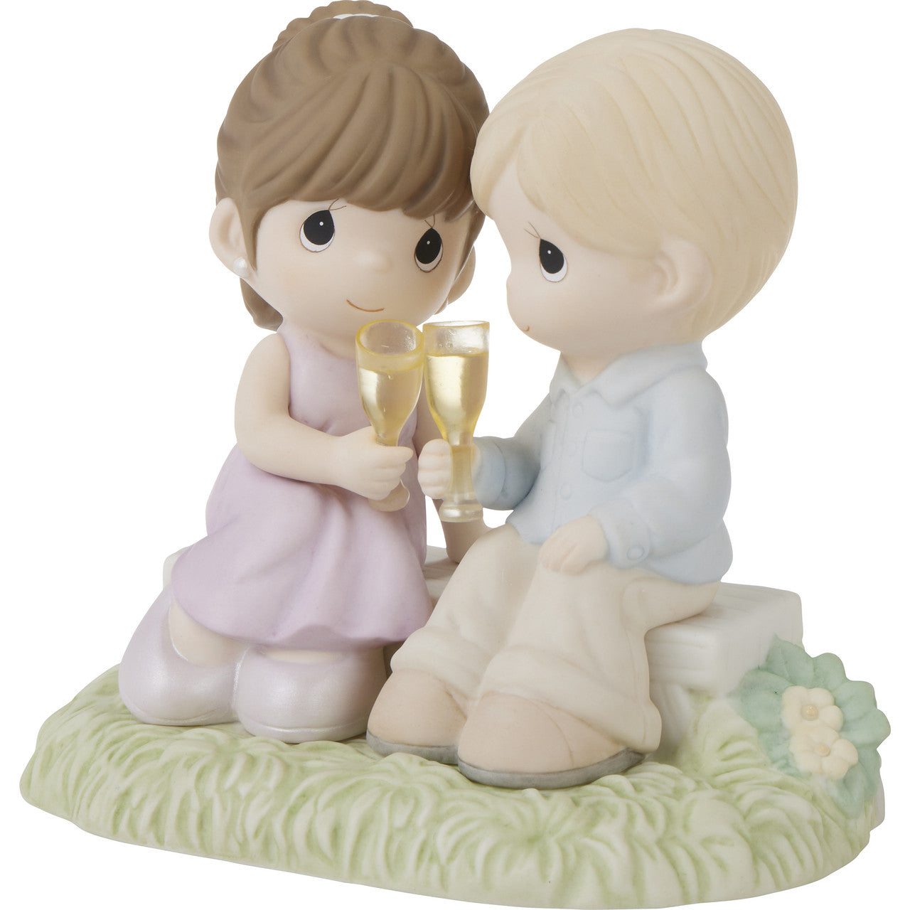 To Our Everlasting Love Blonde Boy/Brunette Girl Figurine - Image