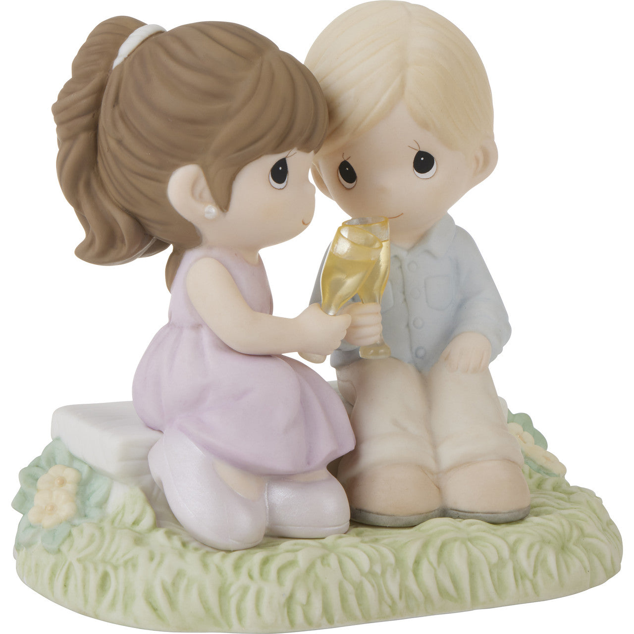 To Our Everlasting Love Blonde Boy/Brunette Girl Figurine - Image