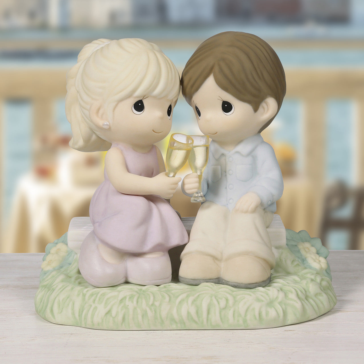 To Our Everlasting Love Brunette Boy/Blonde Girl Figurine - Image