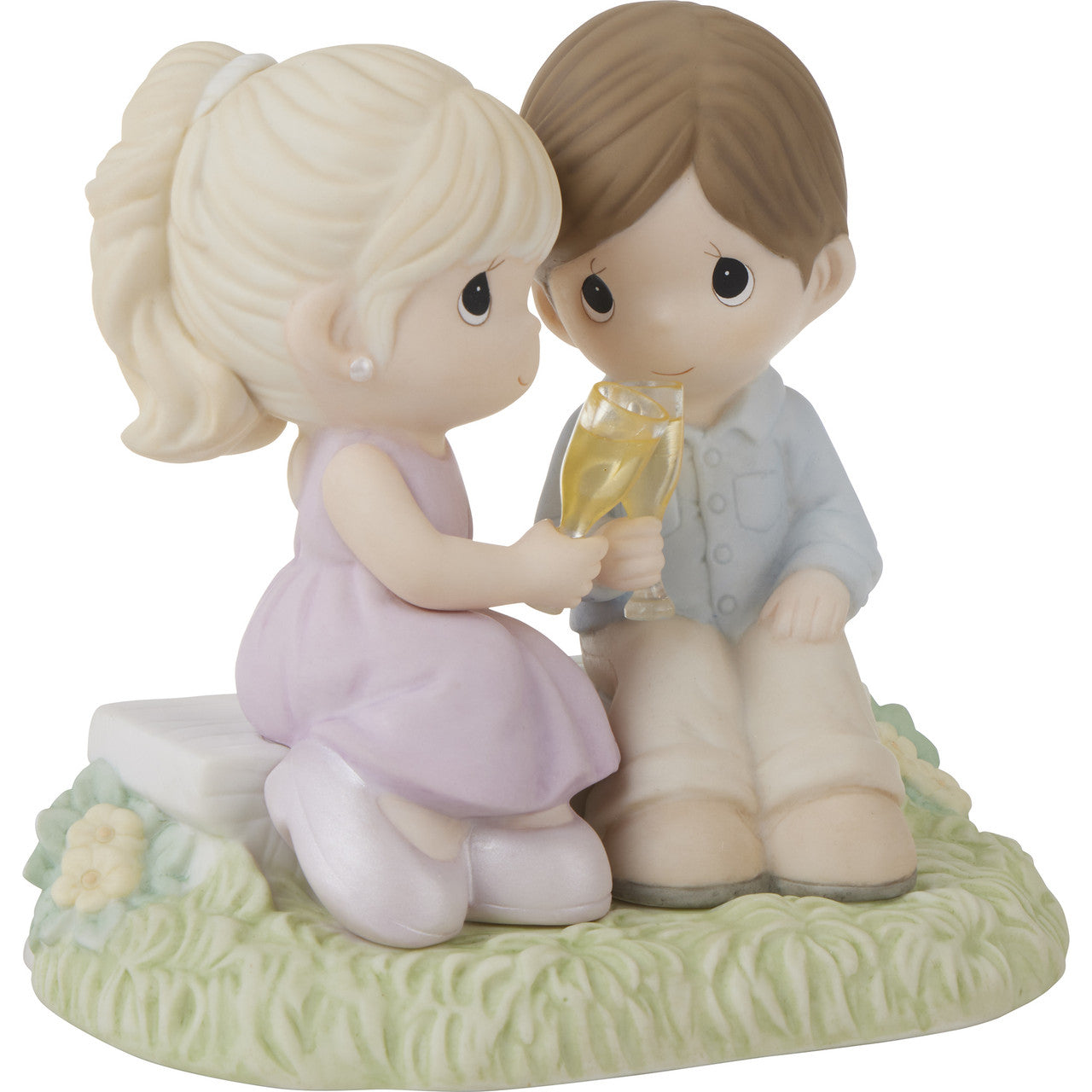 To Our Everlasting Love Brunette Boy/Blonde Girl Figurine - Image