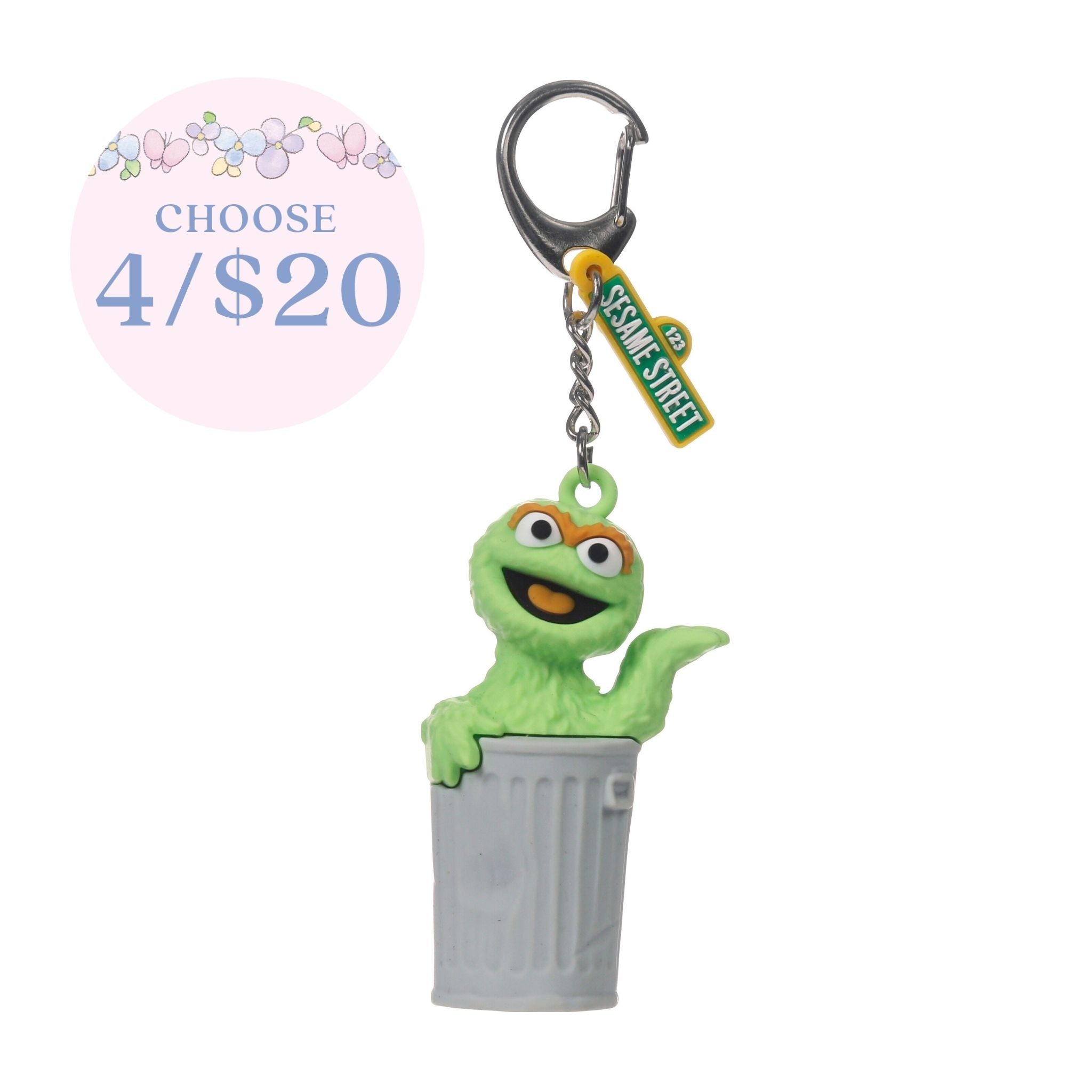 Sesame Street Oscar The Grouch Backpack Clip