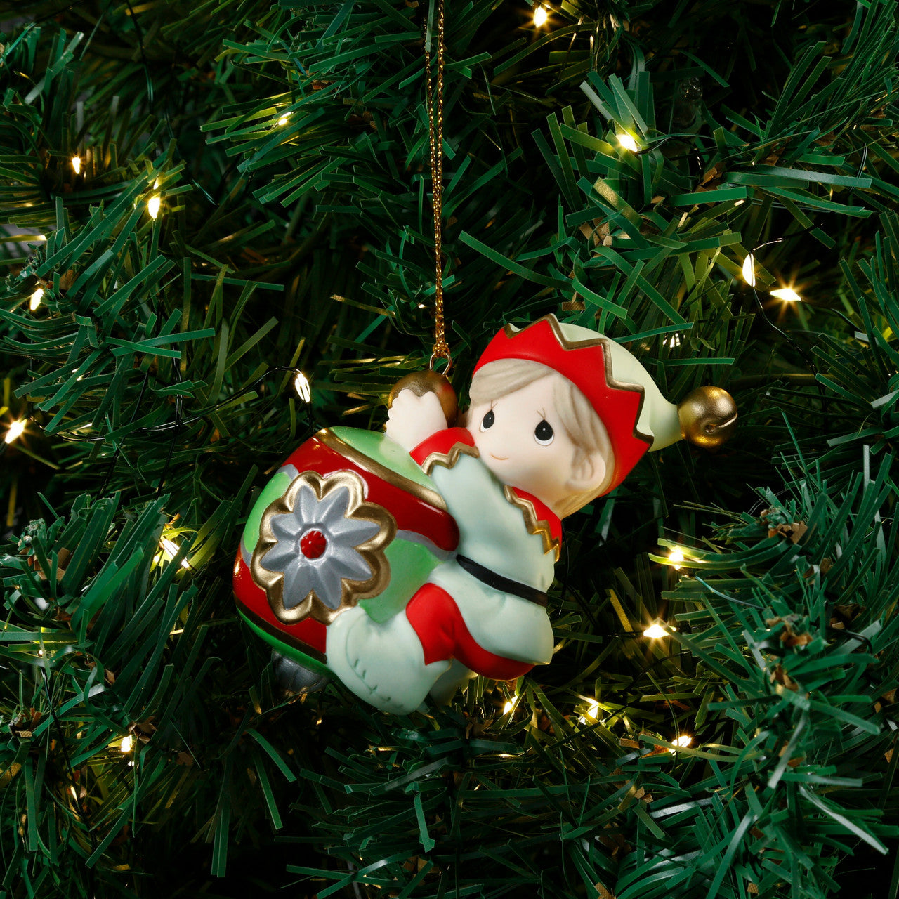 Precious Moments 241028 Deck The Halls Porcelain Ornament