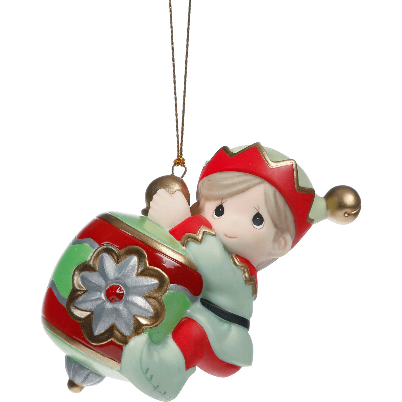 Precious Moments 241028 Deck The Halls Porcelain Ornament
