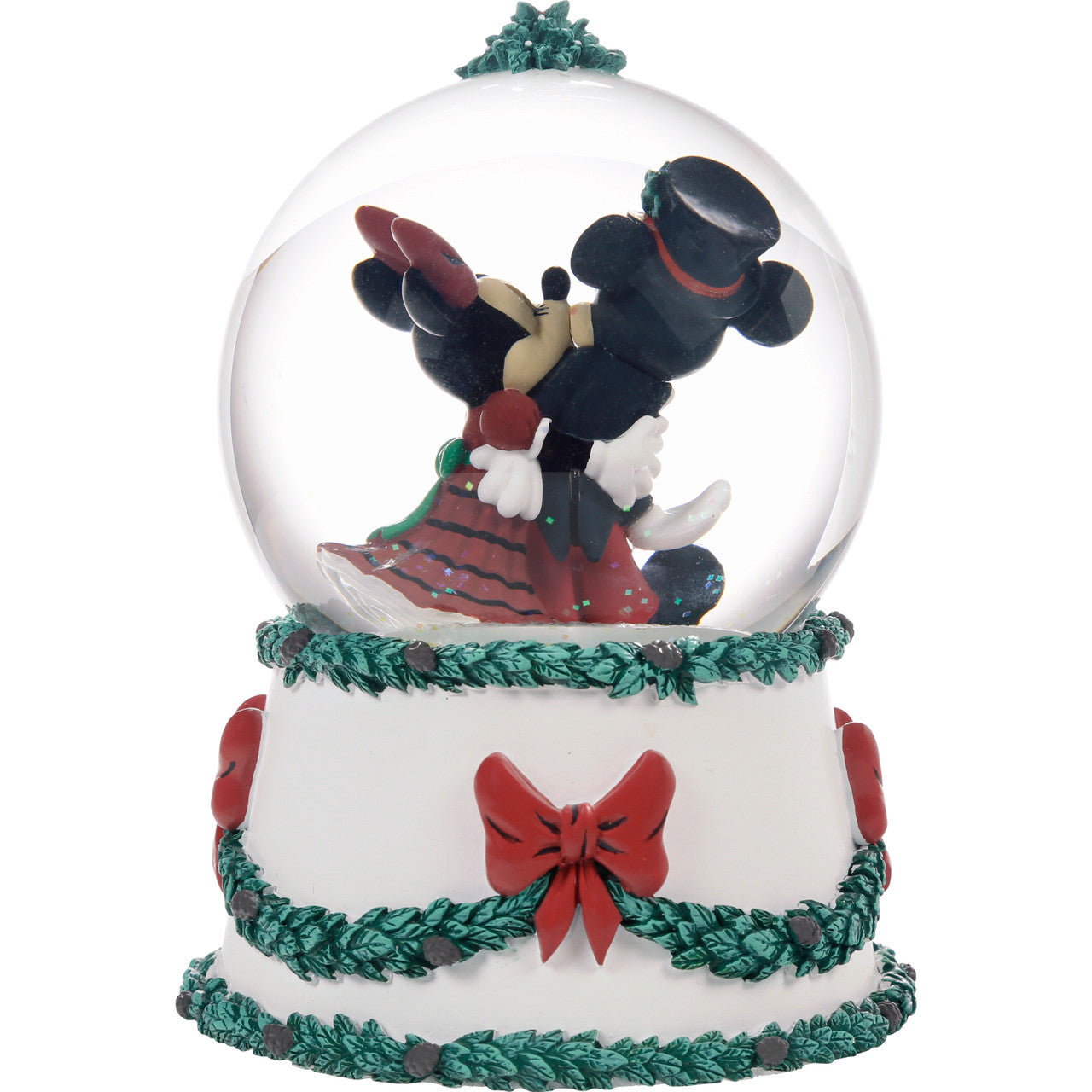 Merry Christmas, Sweetie Disney Mickey Mouse and Minnie Mouse Musical Snow Globe - Image