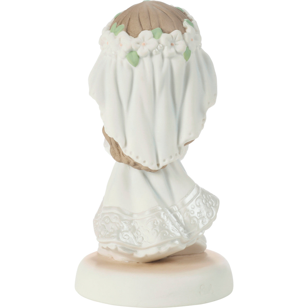 My First Communion Brunette Hair Girl Figurine - Image