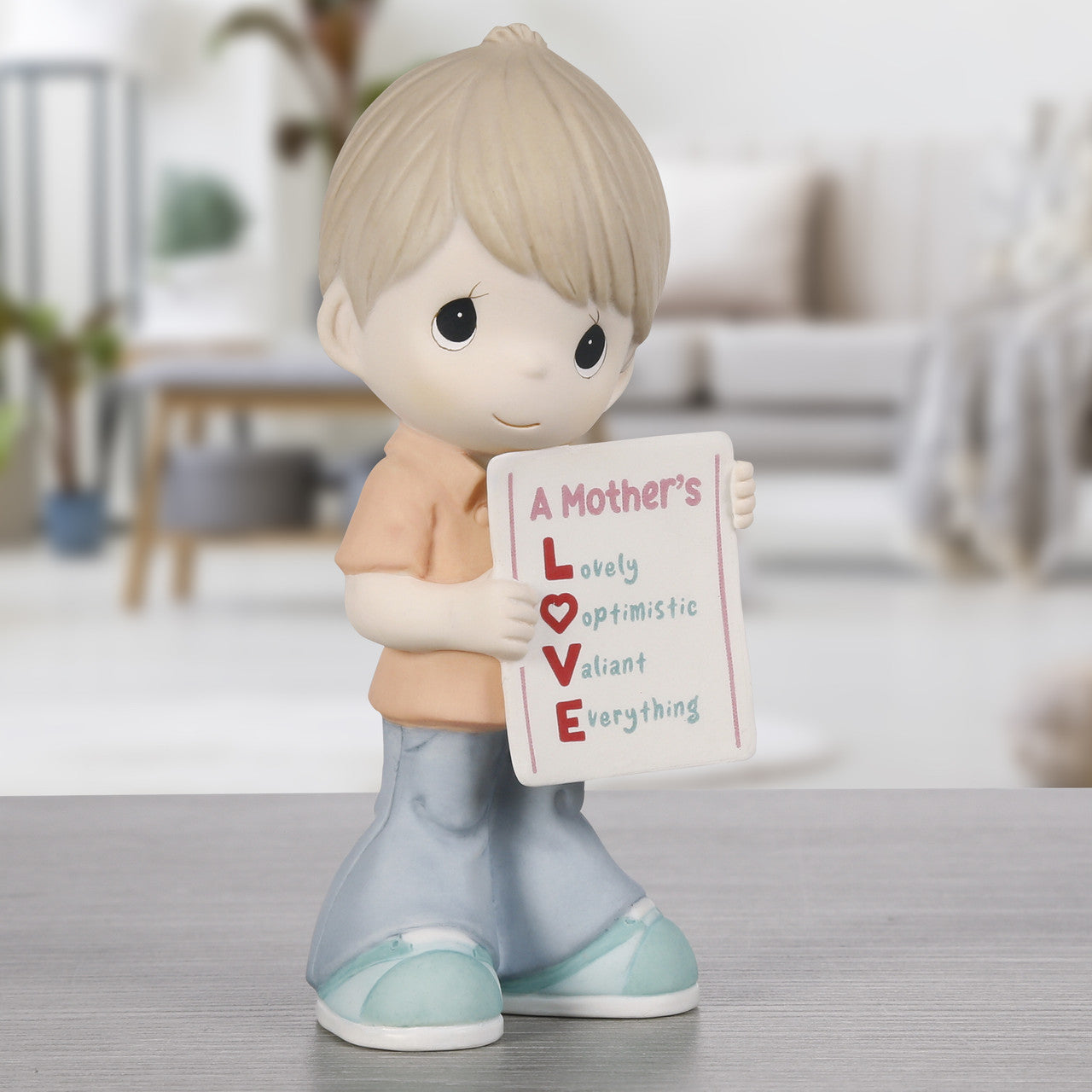 momomun　置物 Precious Moments 242019 A Mother's Love is Everything Boy Bisque