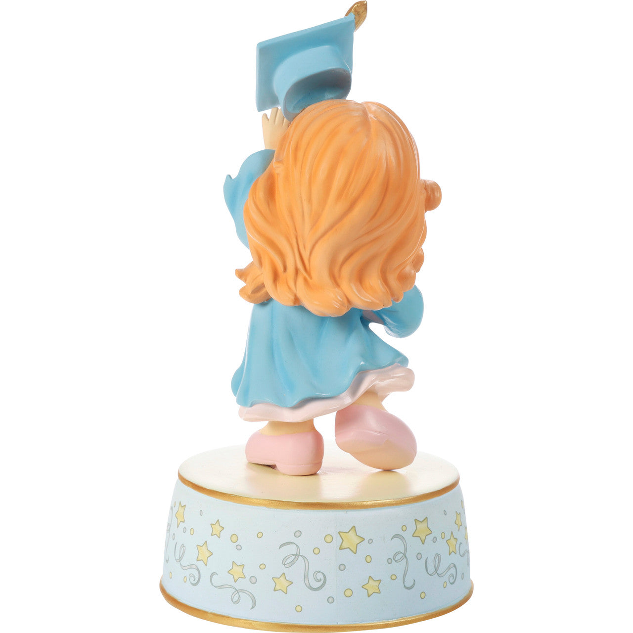 From Cap And Gown To New Horizons Red Hair/Blue Gown Graduation Musical - Image