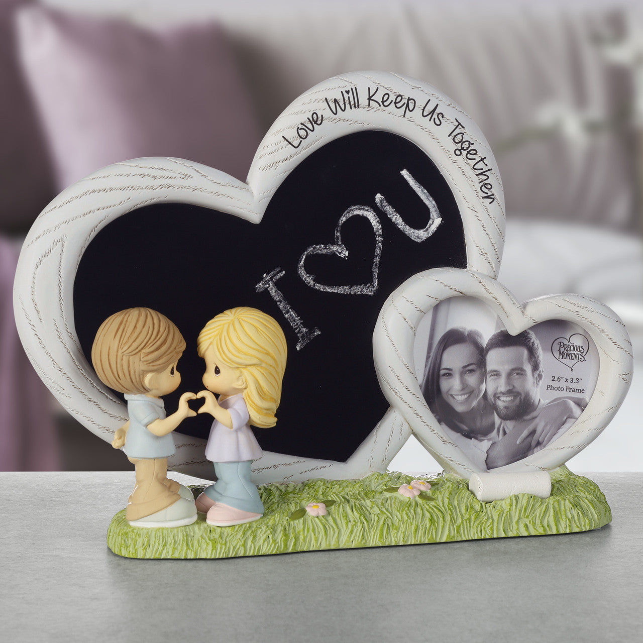 Love Will Keep Us Together Chalkboard Photo Frame - Image