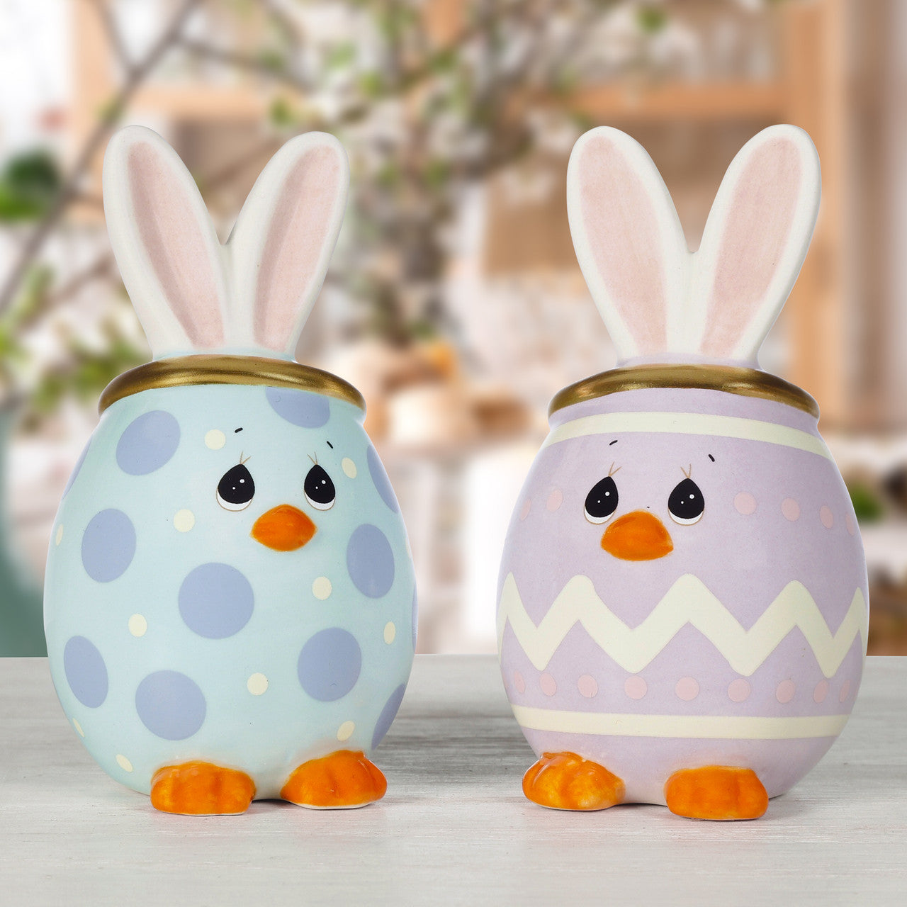 Angeled Eggs Easter Bunny Salt and Pepper Shakers - Image