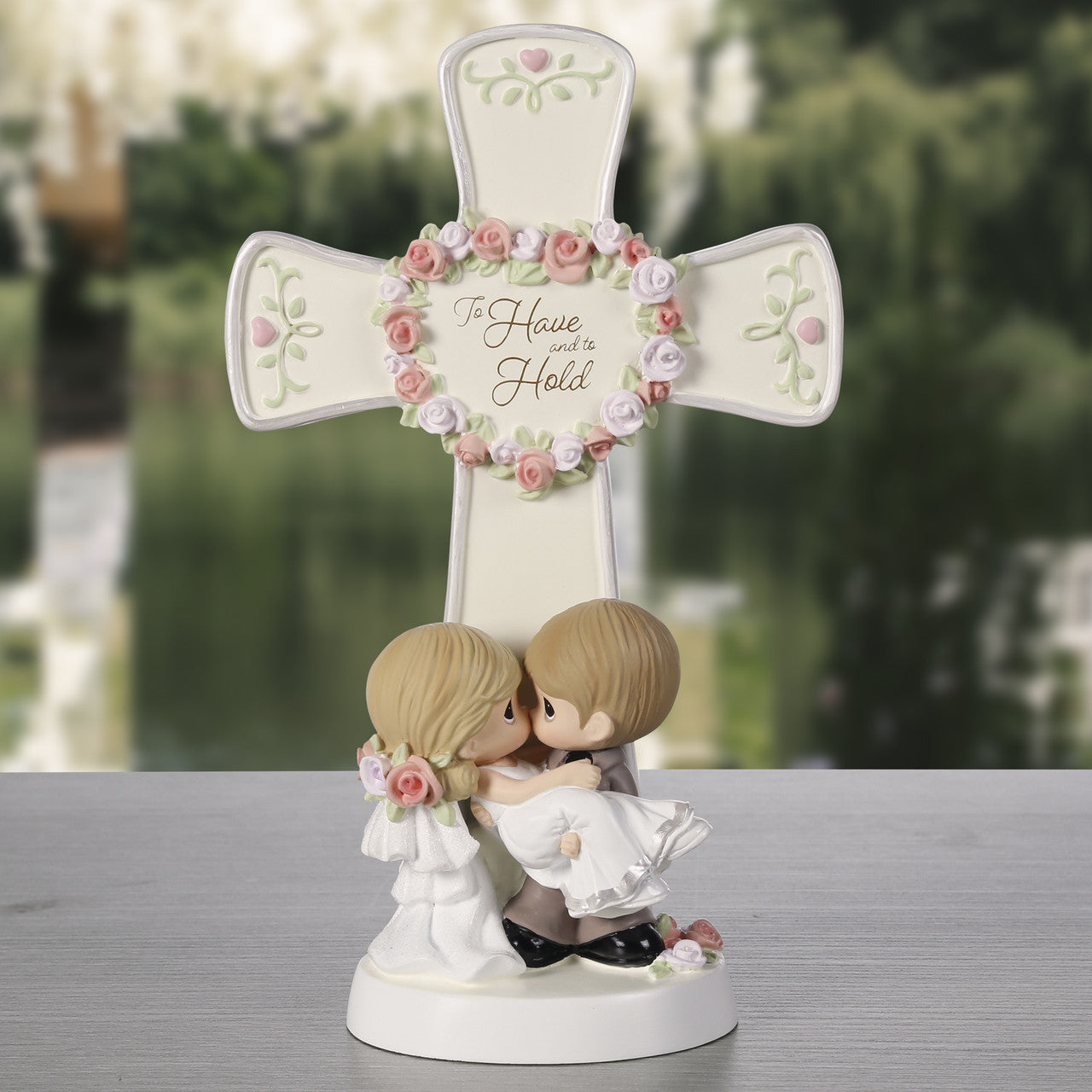 To Have And to Hold Wedding Gift Cross - Image
