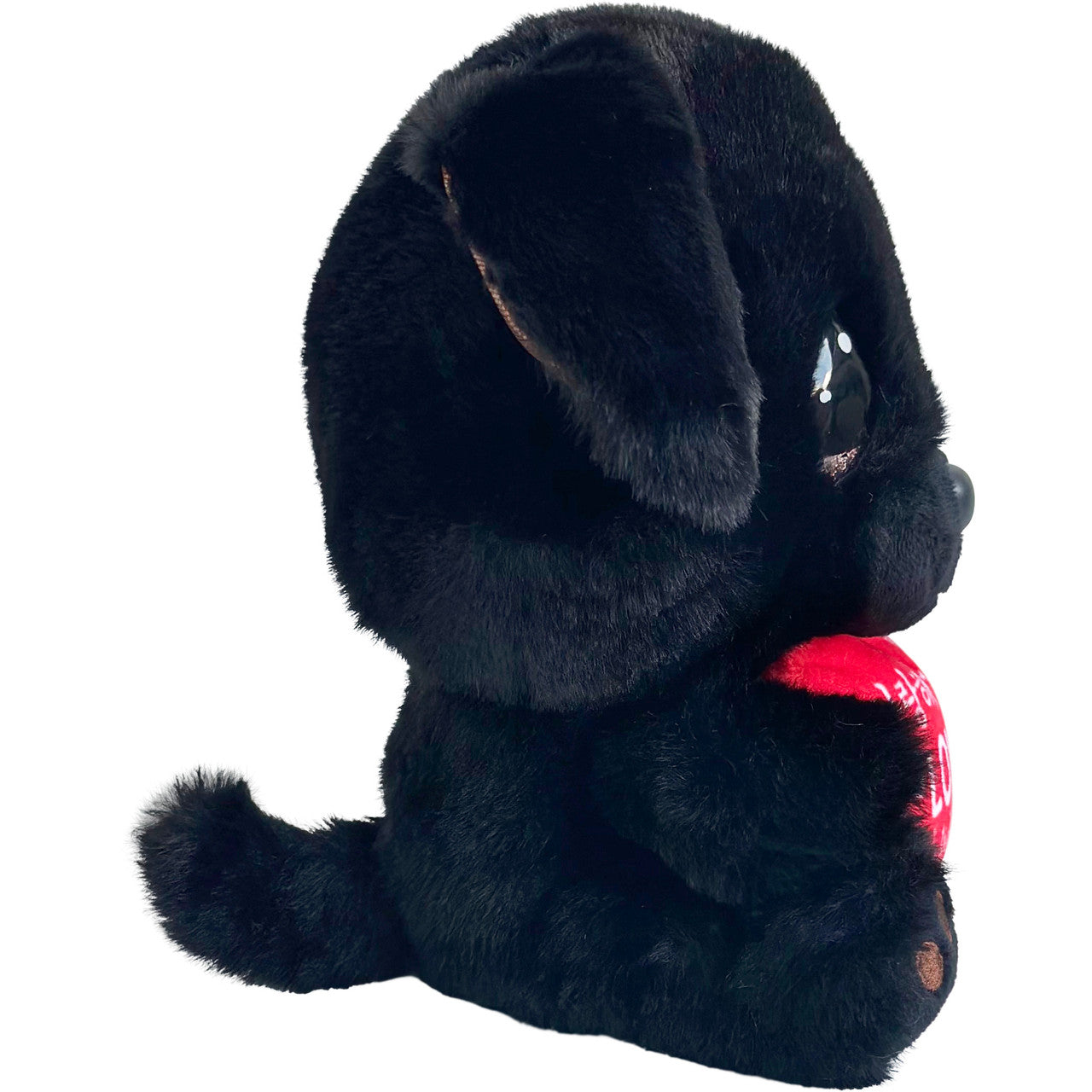 Amore Black Lab Holding Heart Cutie Pet-tudies Stuffed Animal - Image