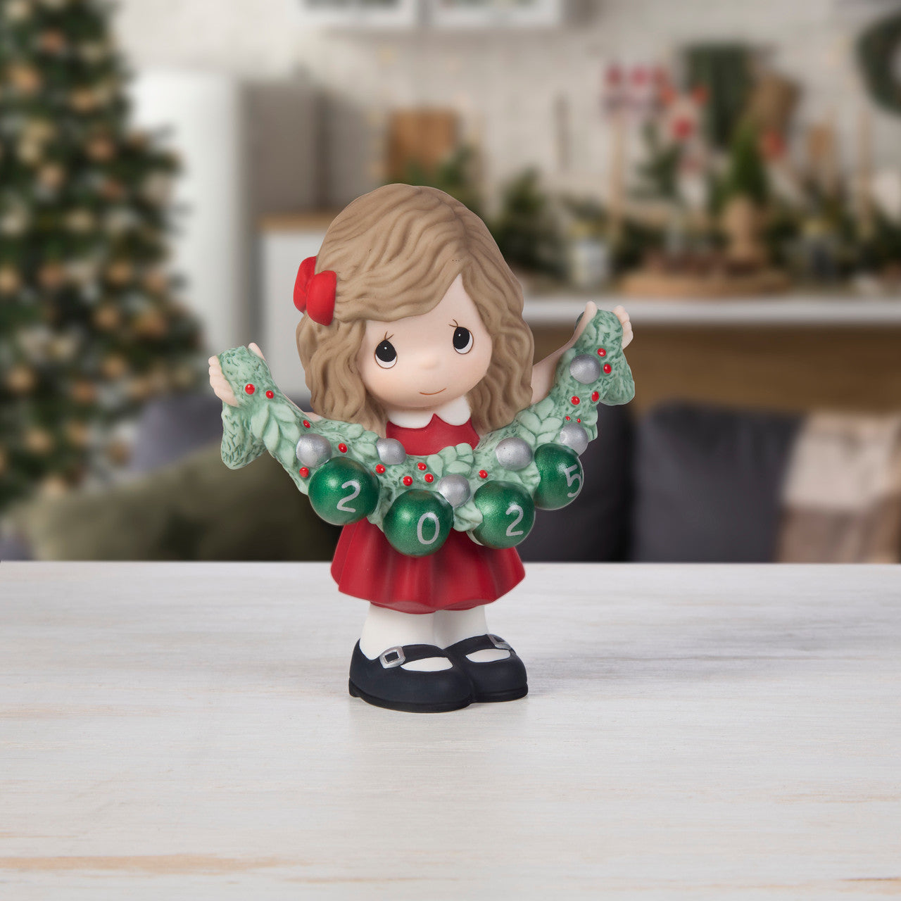 Deck The Halls 2025 Dated Girl Figurine - Image