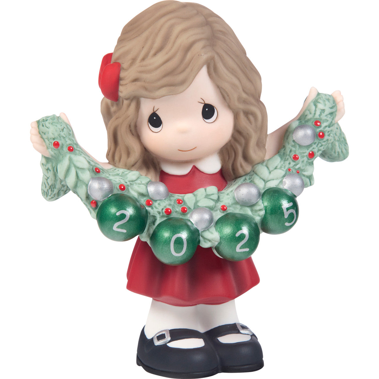 Deck The Halls 2025 Dated Girl Figurine - Image