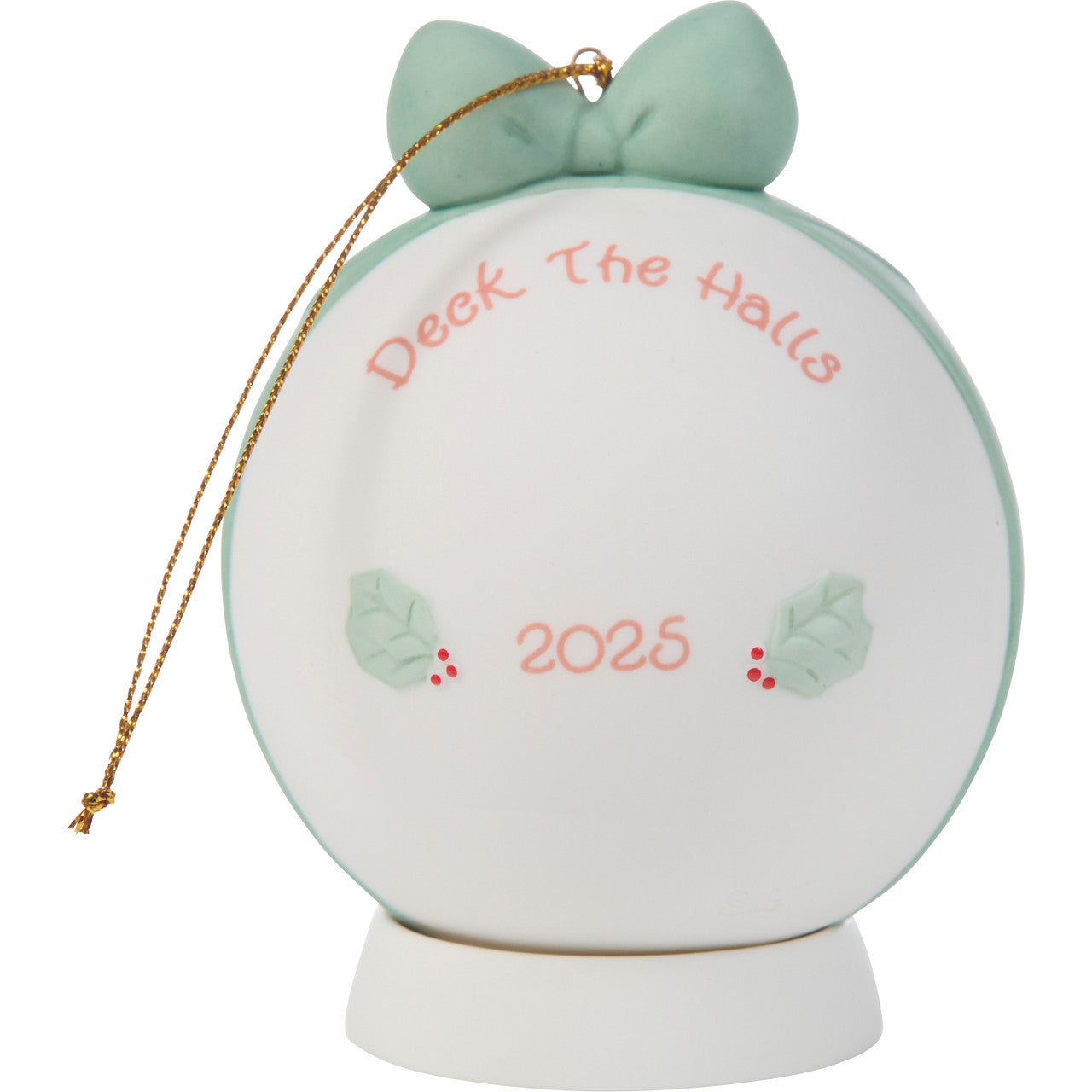 Deck The Halls 2025 Dated Girl Ball Ornament - Image