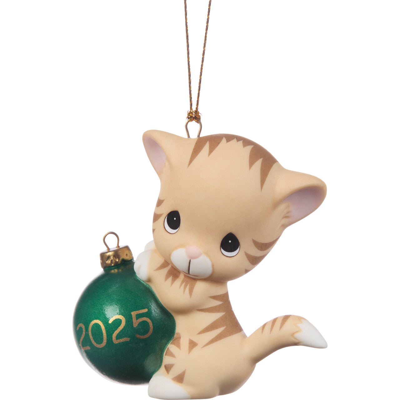 Precious Moments 251007 Purr-fectly Festive 2025 Dated Cat Bisque