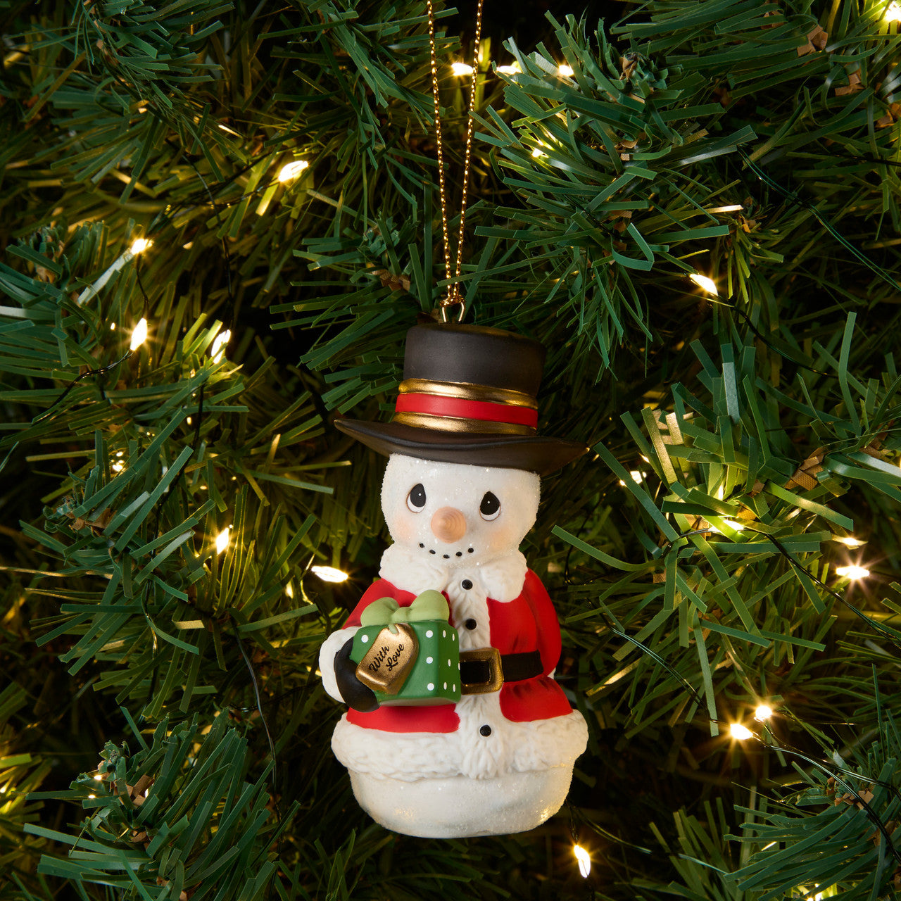 Sharing The Gift Of Love Annual Snowman Ornament - Image