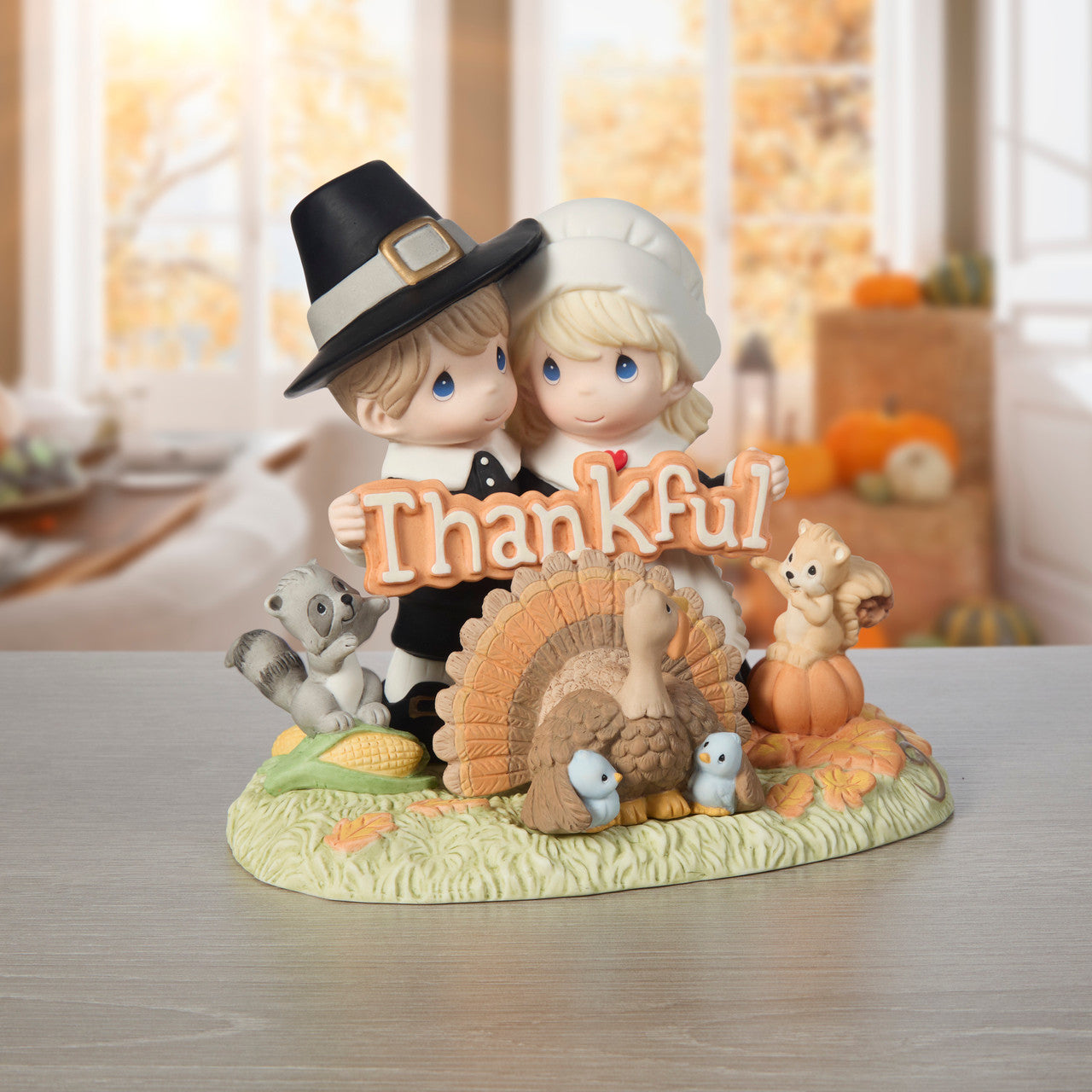 Grateful And Thankful Our Hearts Are Full Limited Edition Figurine - Image