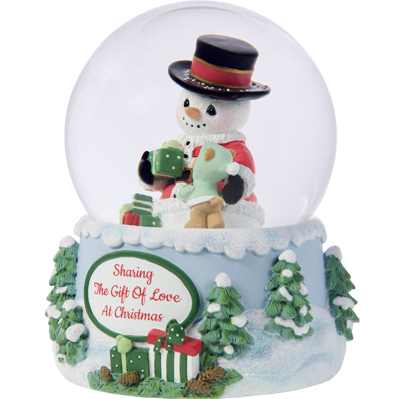 Sharing The Gift Of Love At Christmas Annual Snowman Snow Globe - Image