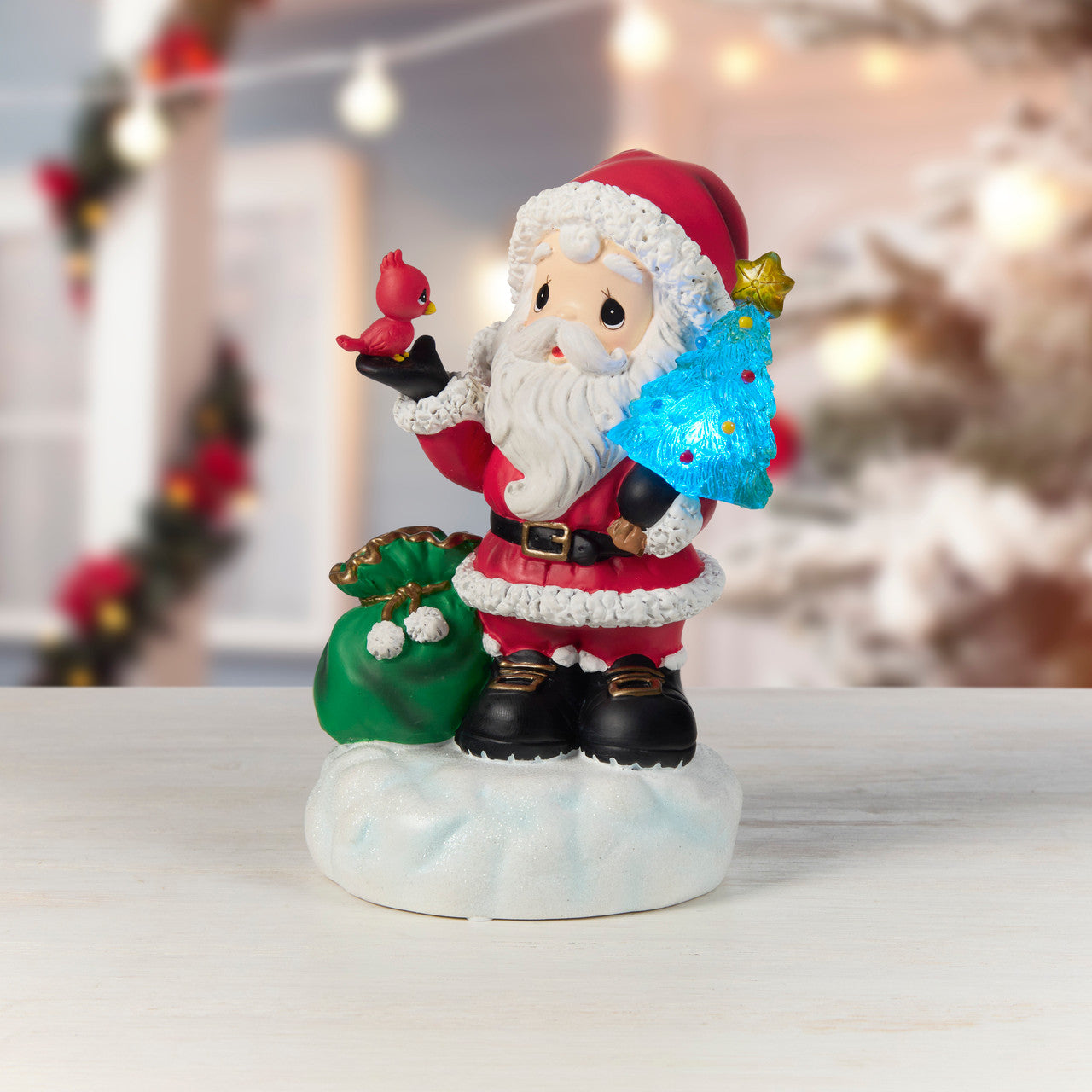 Precious Moments　置物　Christmas サンタさん Precious Moments 251401 Here Comes Santa Claus Resin Musical