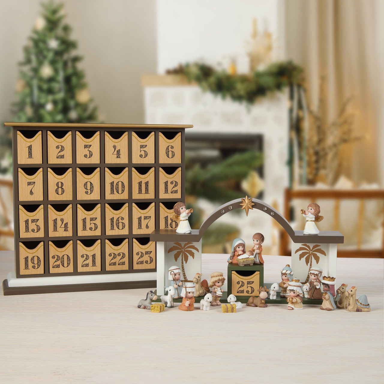 アドヴェントカレンダー Precious Moments 251438 Countdown To Christmas Wood/Resin Advent