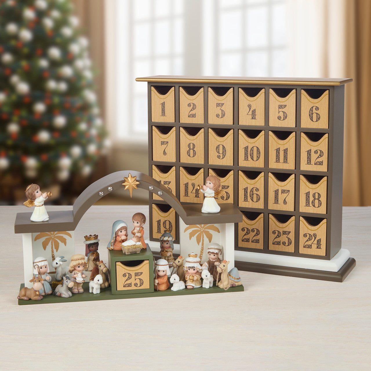Precious Moments 251438 Countdown To Christmas Wood/Resin Advent