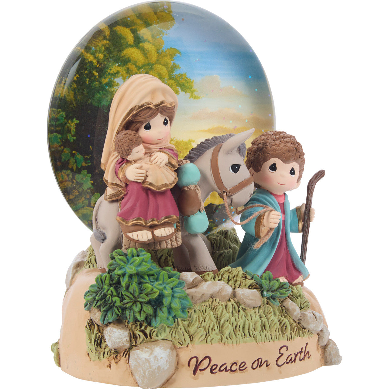precious moments 置物　2個 Precious Moments 251444 Peace On Earth Resin Musical