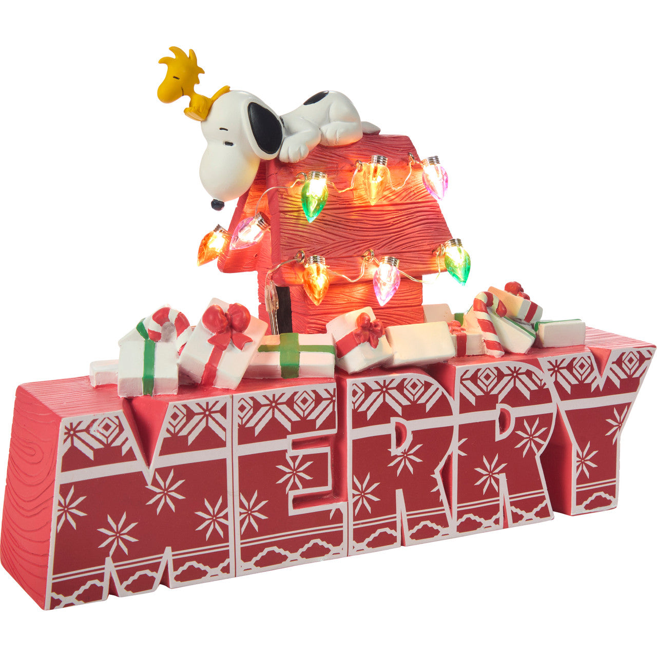 Wishing You A Very Merry & Cozy Christmas Lighted Figurine - Image