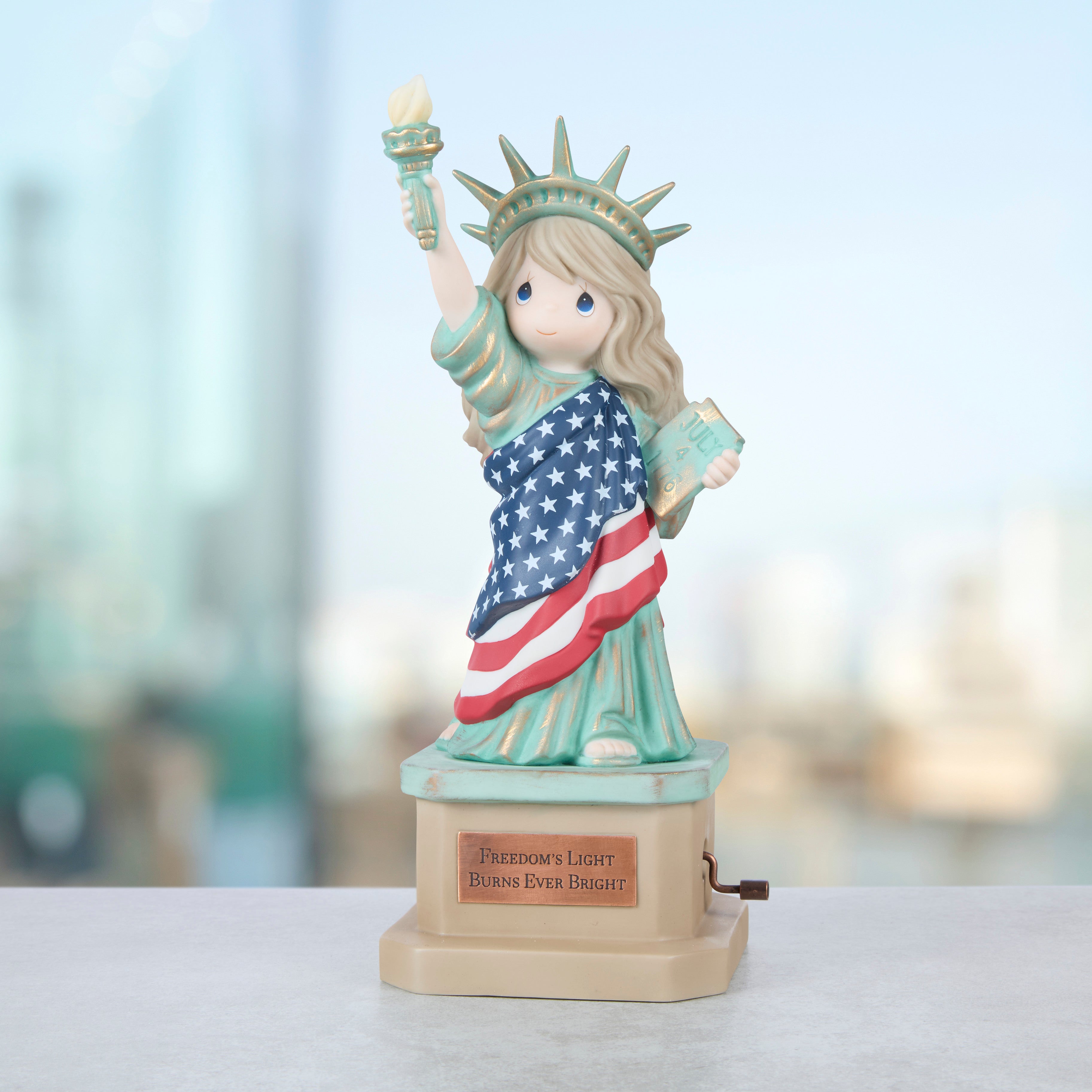 Freedom's Light Burns Ever Bright Statue Of Liberty Figurine - Lifestyle Image